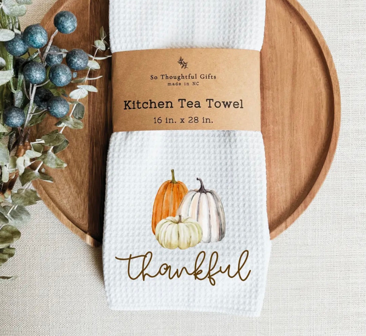 Waffle Weave Autumn Dishtowel