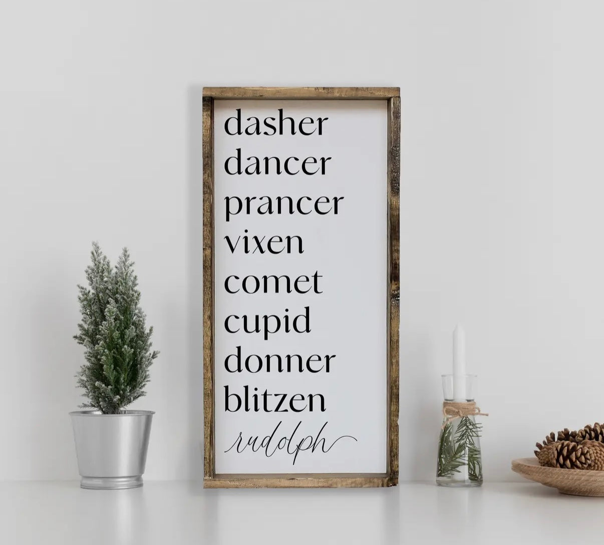 Reindeer Names Sign