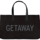 Getaway Black Canvas Tote