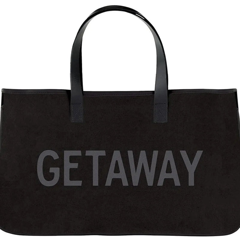 Getaway Black Canvas Tote