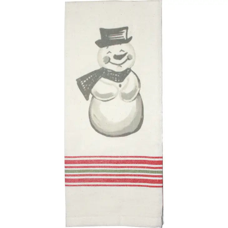 Snowman Grain Sack Towel