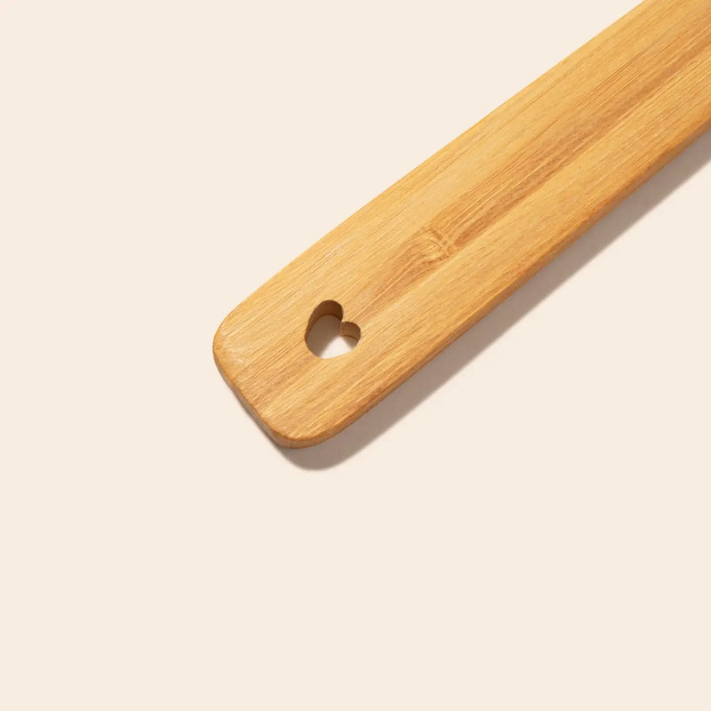 Heart Shaped Bamboo Serving Spoon