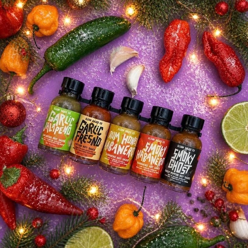 Spice Up the Holidays Hot Sauce Gift Pack