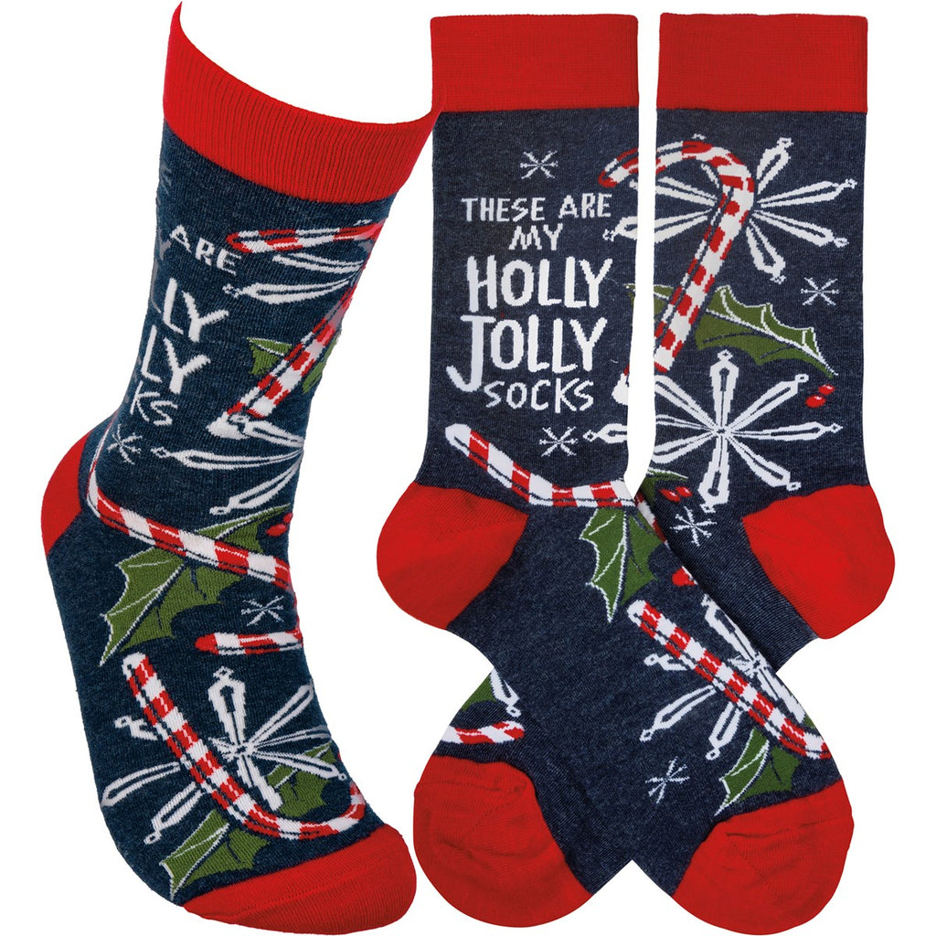 These are My Holly Jolly Socks d