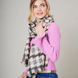 Houndstooth Print Soft Oblong Scarf