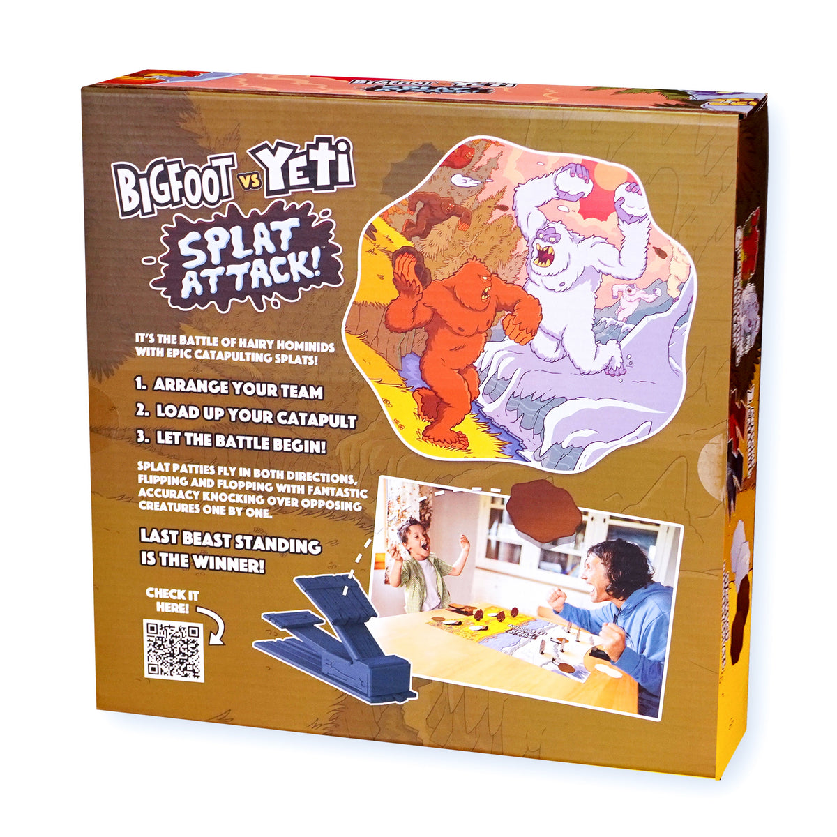 Bigfoot vs. Yeti Splat Attack Board Game