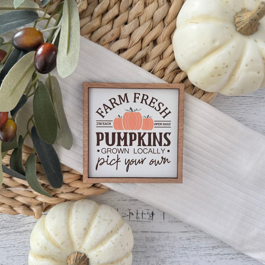 Mini Framed Fall Sign