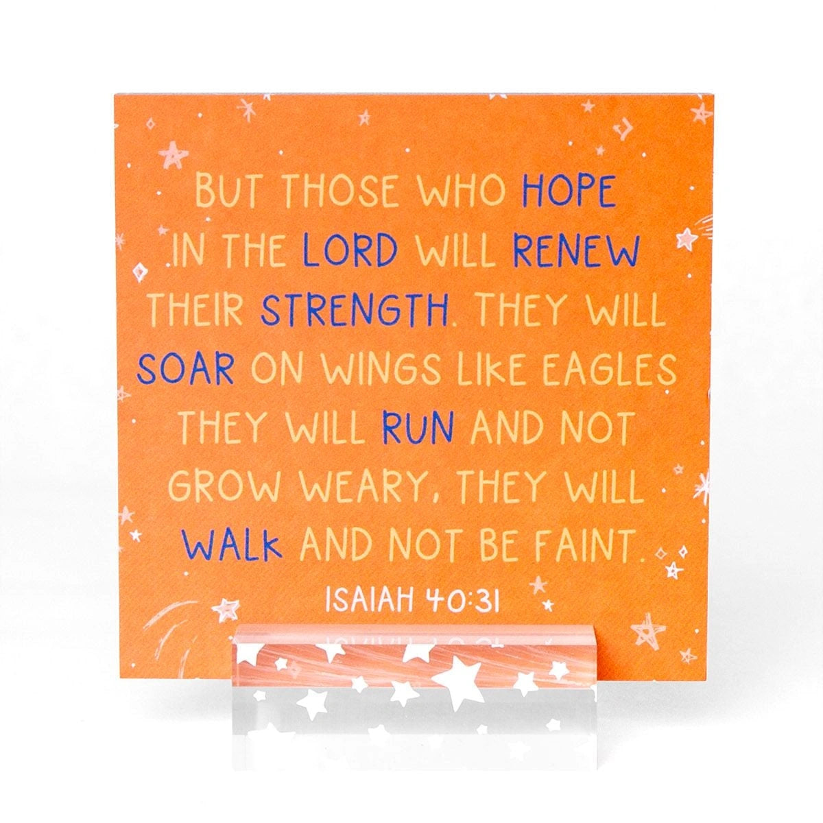 Verses for Strength – Bible Verse Card Set with Display Stand