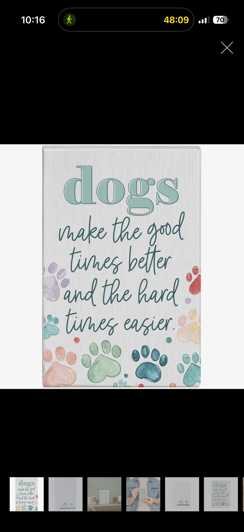 Block Sign - Dogs Good Times