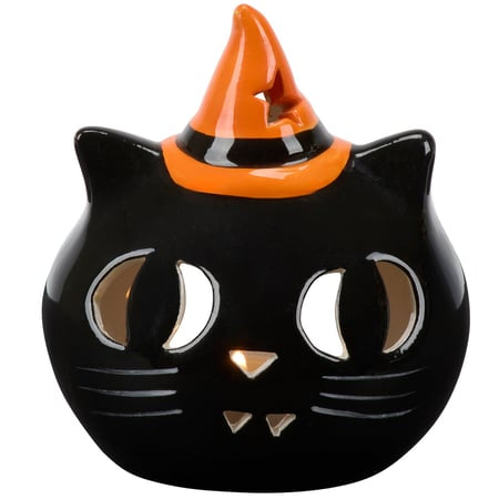 Candle Holder- Witchy Cat