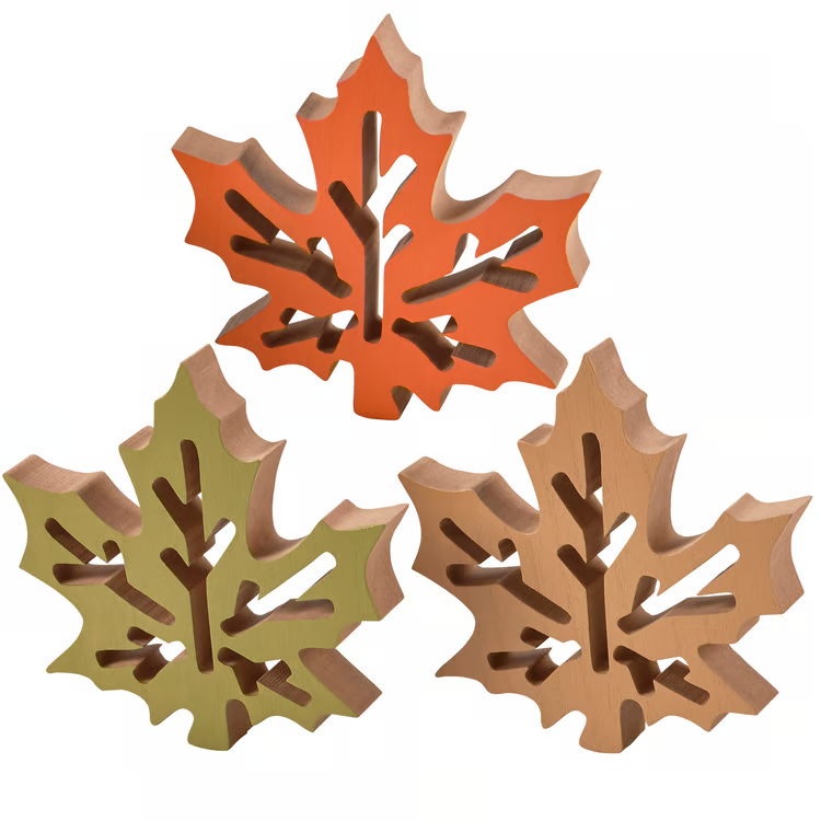 Fall Maple Leaf Chunky Sitter Set