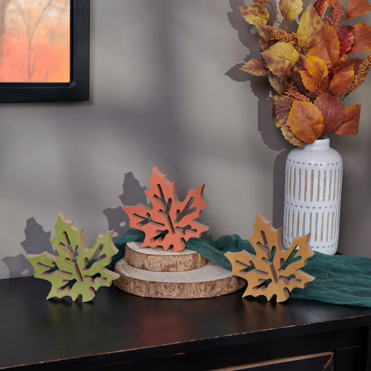 Fall Maple Leaf Chunky Sitter Set
