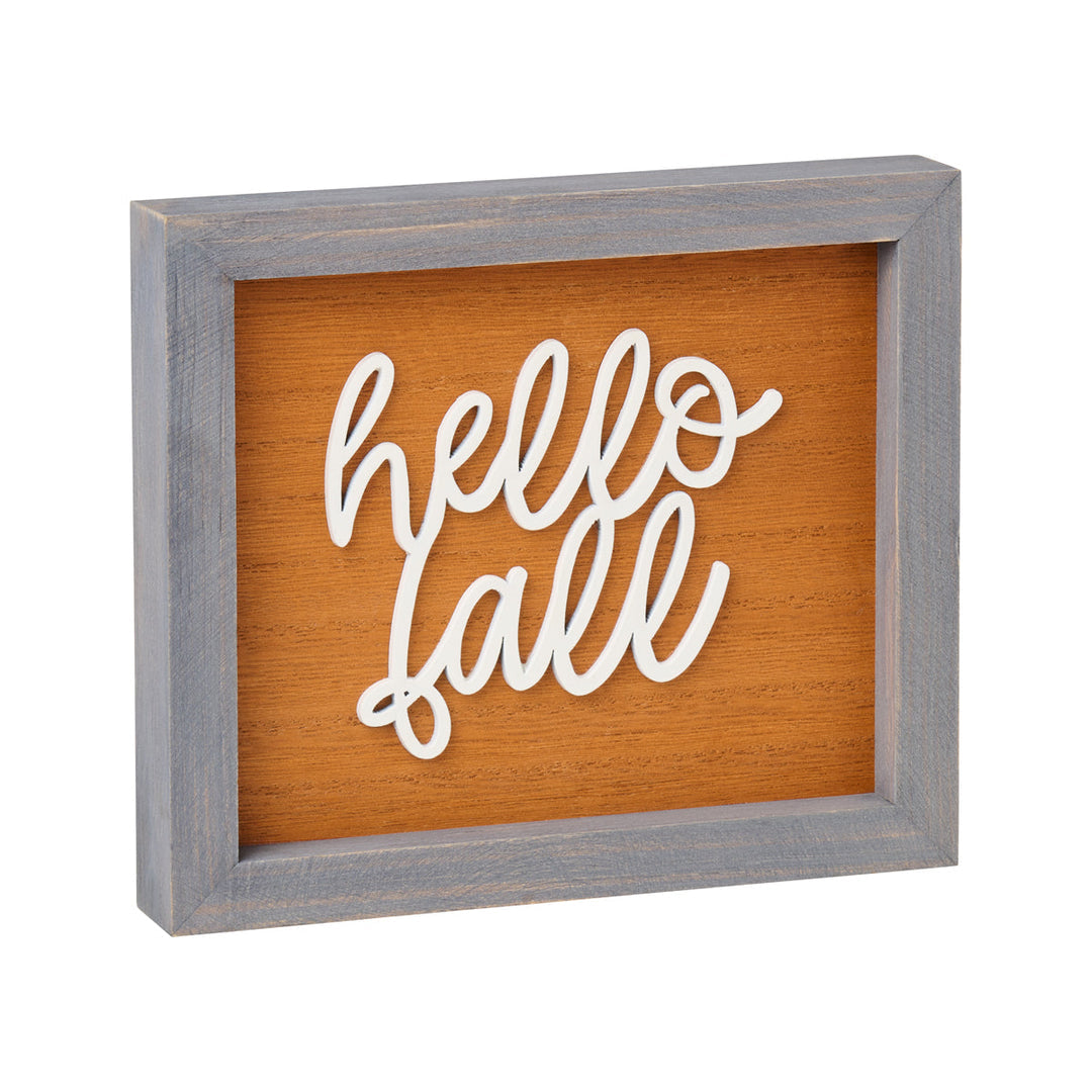 Hello Fall Framed Sign