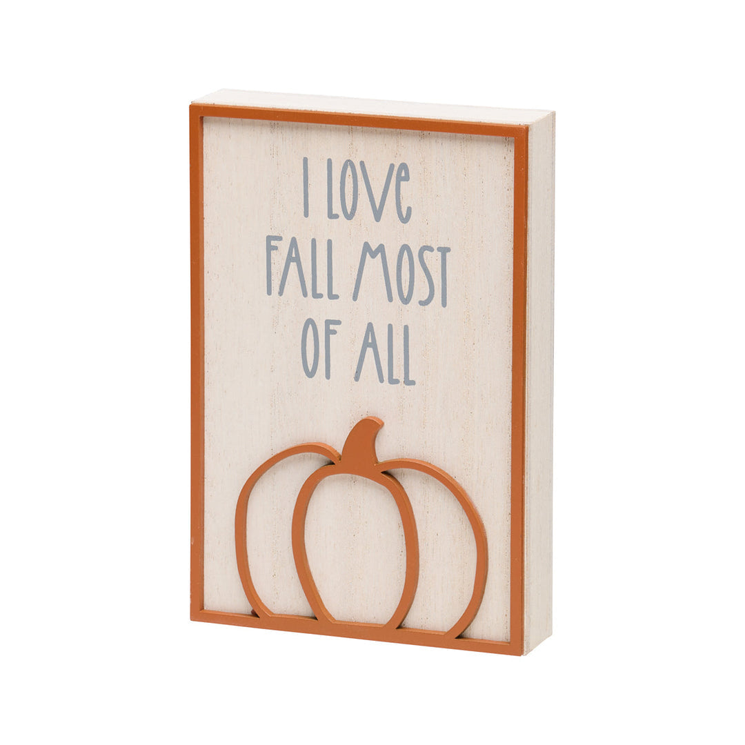 Fall Pumpkin Laser Block Sign