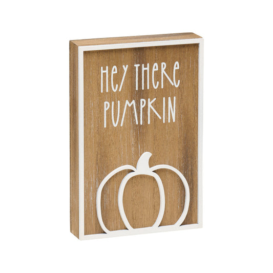 Fall Pumpkin Laser Block Sign