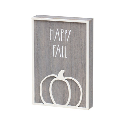 Fall Pumpkin Laser Block Sign