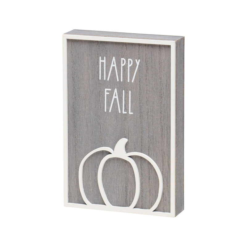 Fall Pumpkin Laser Block Sign