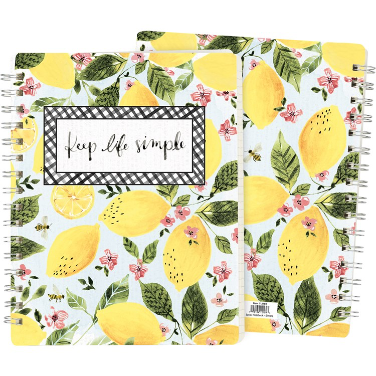 Spiral Notebook - Lemon Keep Life Simple
