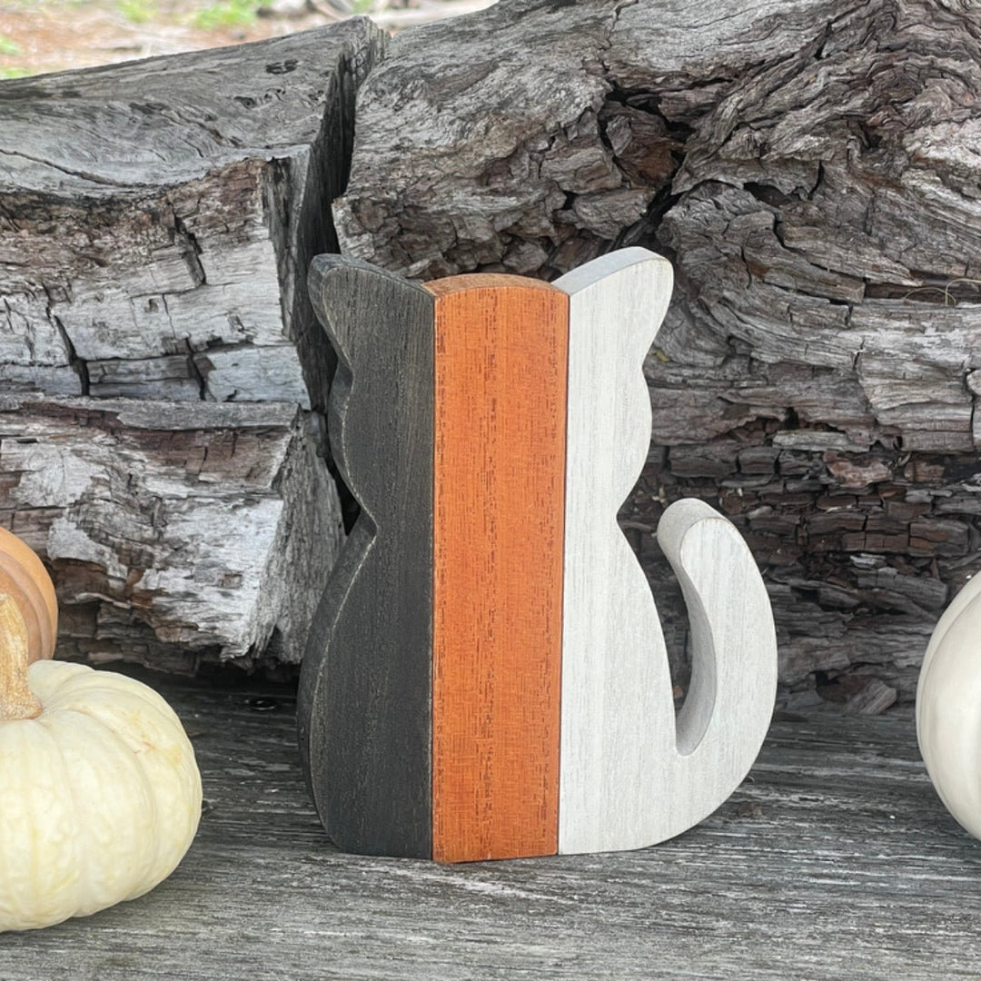 Wooden Halloween Cat Cutout Decor’