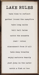 Lake Rules Sign