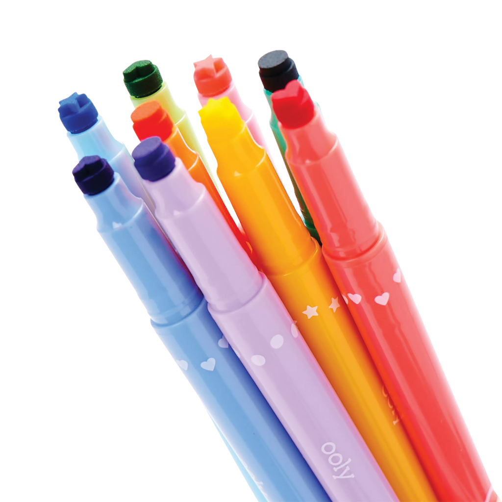 Confetti Stamp Double-ended Markers