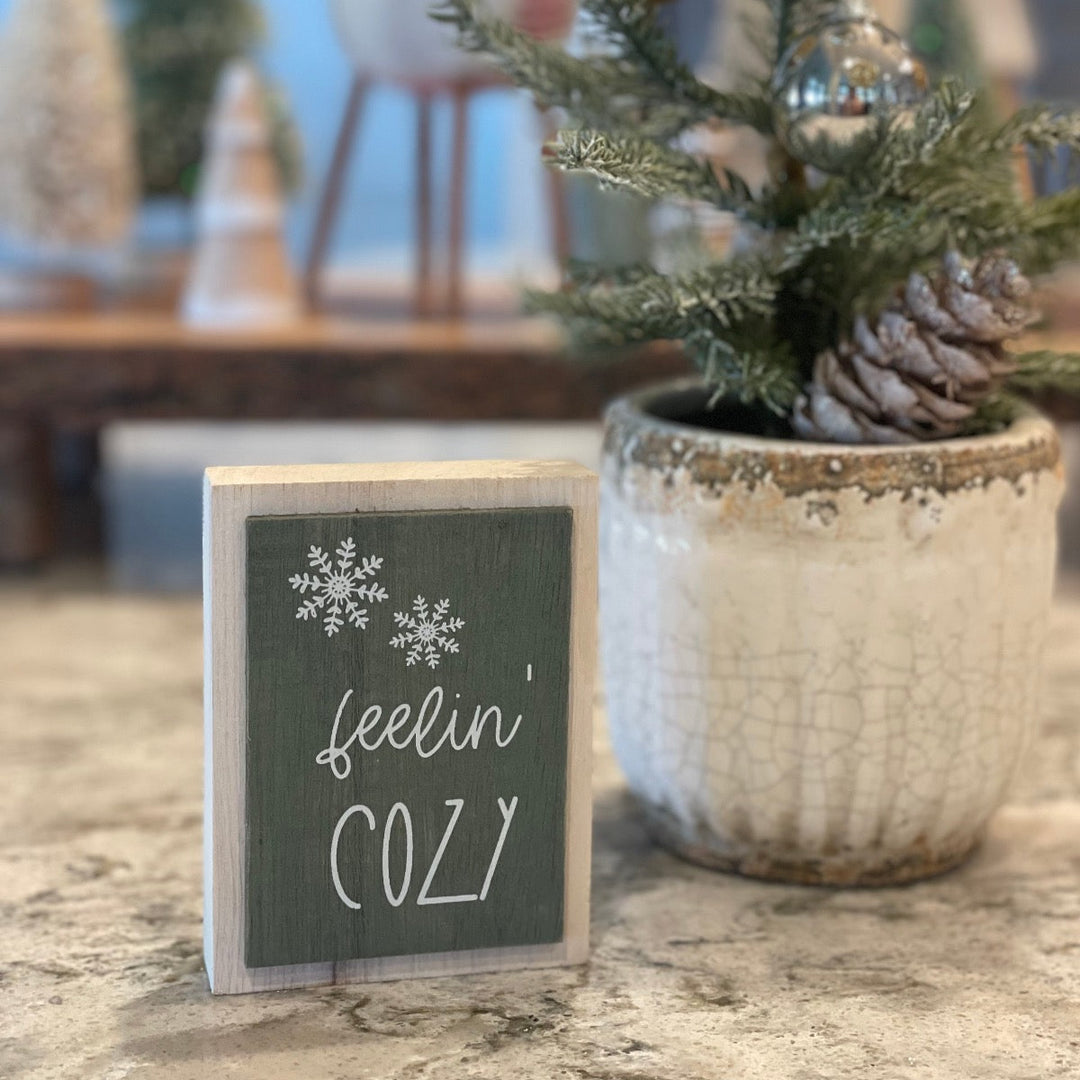 Mini Holiday Reversible Block Sign