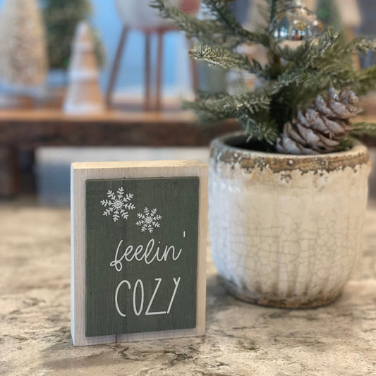 Mini Holiday Reversible Block Sign