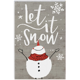 Block Sign - Let it Snow