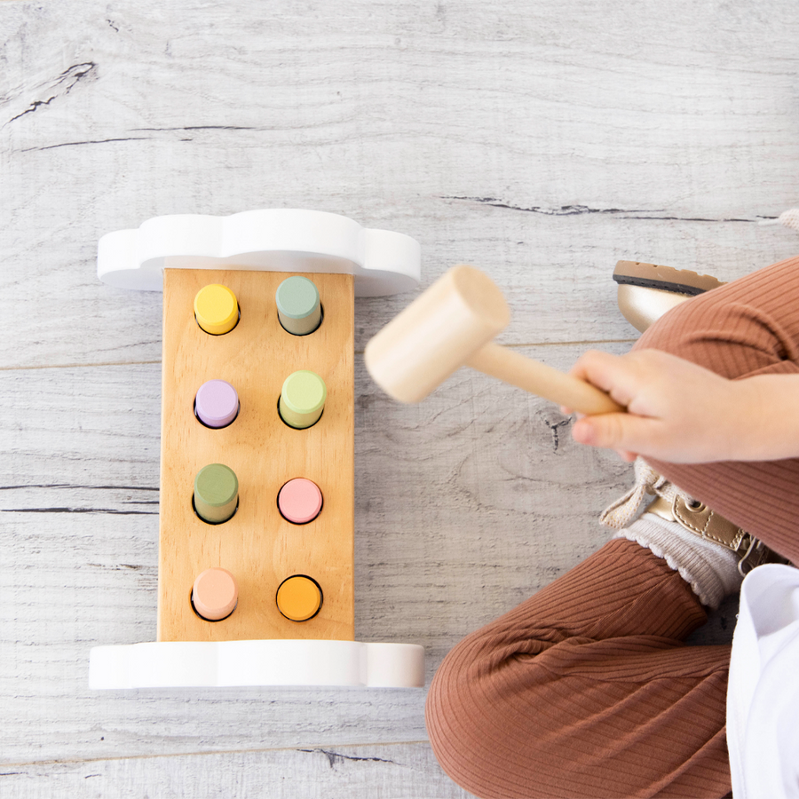 Wooden Hammer Bench Toy