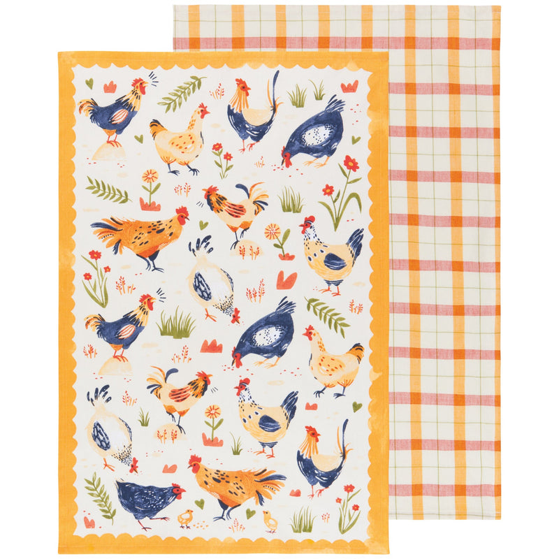 Chicken Dishtowel Set - Free Range