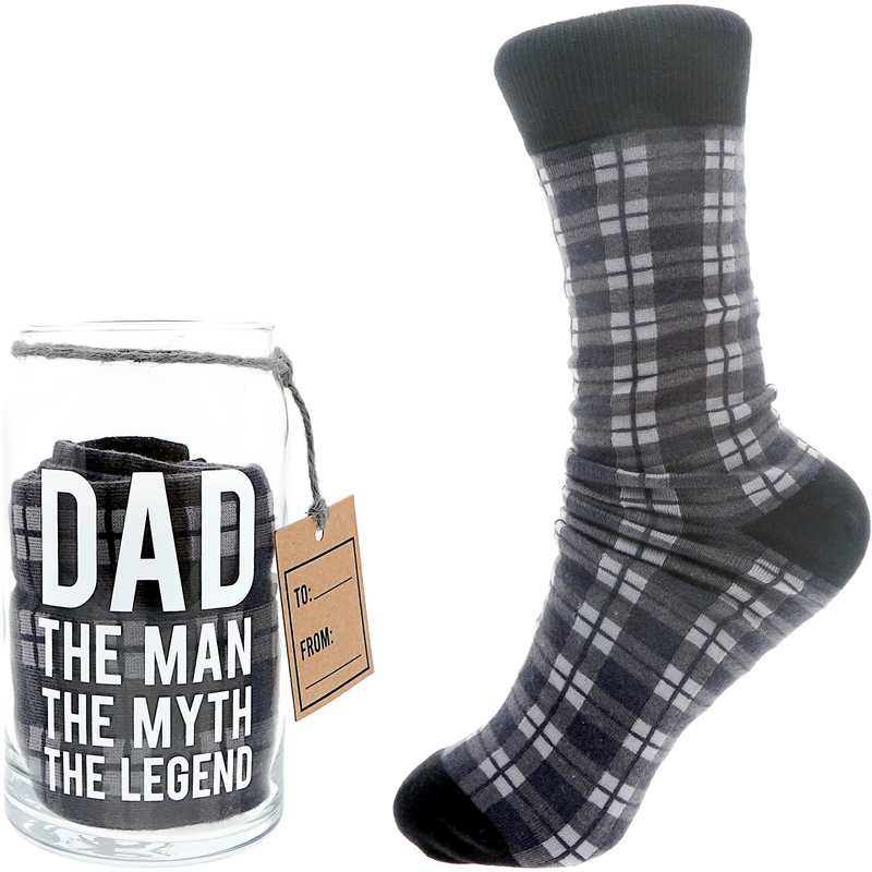 Dad Beer Can Glass and Sock Gift Set