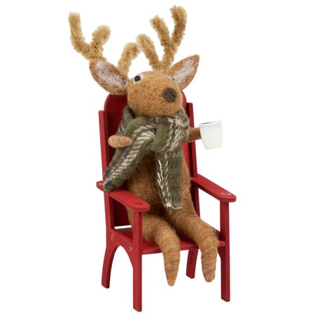 Critter - Winter Buck in Adirondack Chair