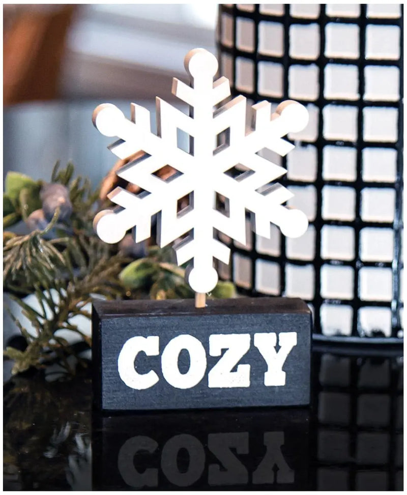 Cozy Snowflake Shelf Sitter