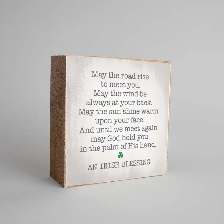 Irish Blessing Wooden Block Sign