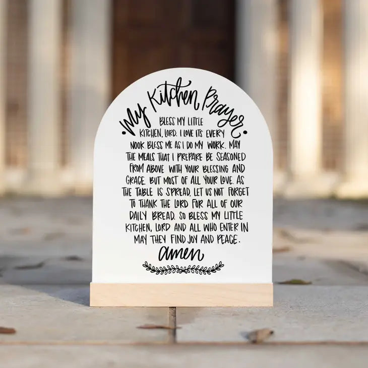 Kitchen Prayer Arched Sign – Simply Northwest