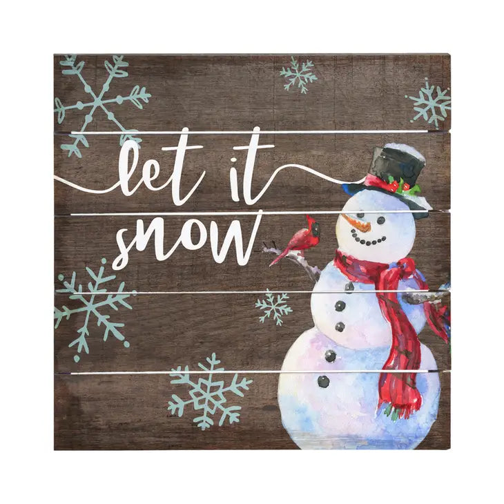 Let is Snow Pallet Sign