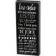 Love Rules Box Sign