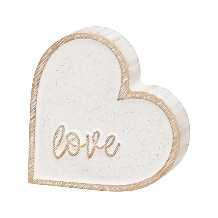 Mini Love Carved Heart Accent Piece