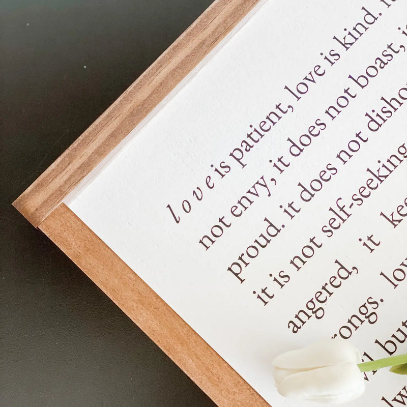 Wooden Sign - Love Is