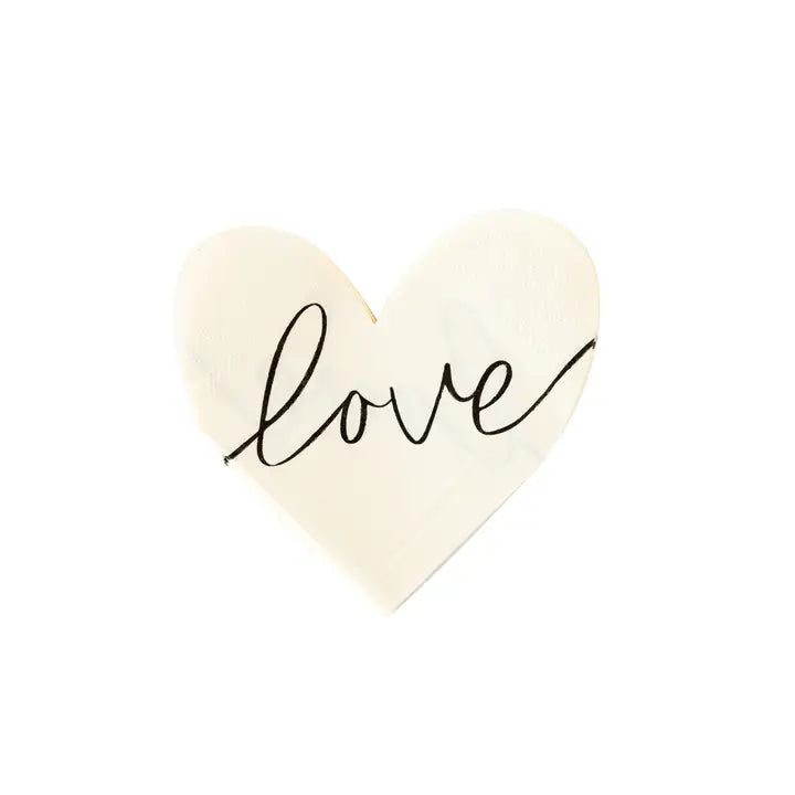 Love Heart Shaped Paper Napkins