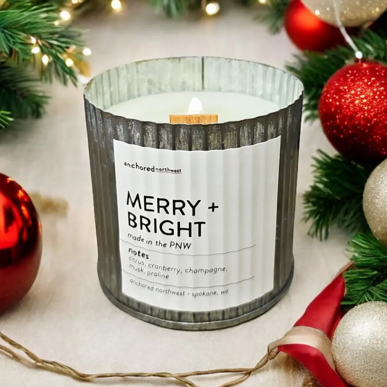 Holiday Wood Wick Candle
