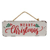 Distressed Metal Merry Christmas Hanging Sign