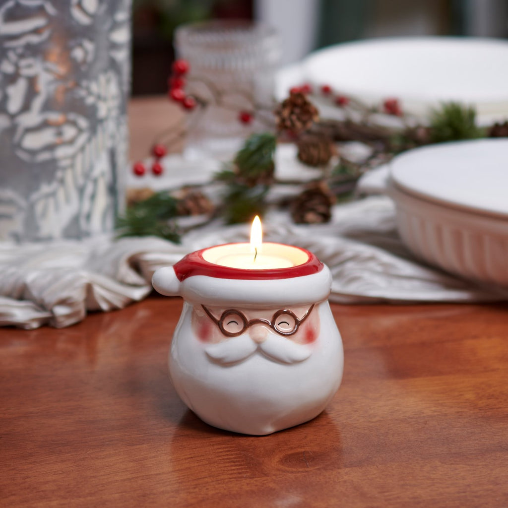 Merry Santa Candle Holder