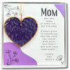 Mom Handmade Stained Glass Heart Ornament
