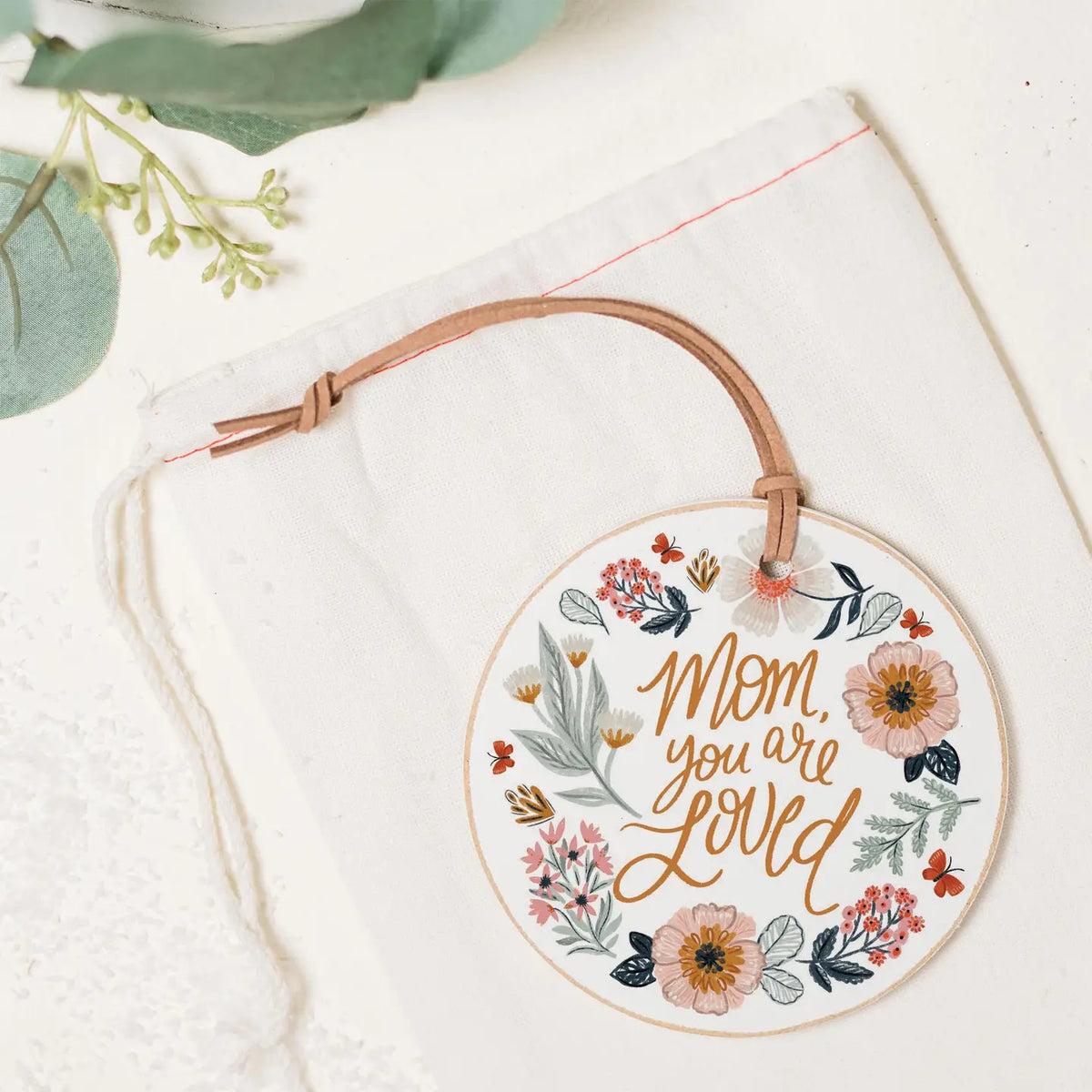 Mom You are Loved Round Ornament