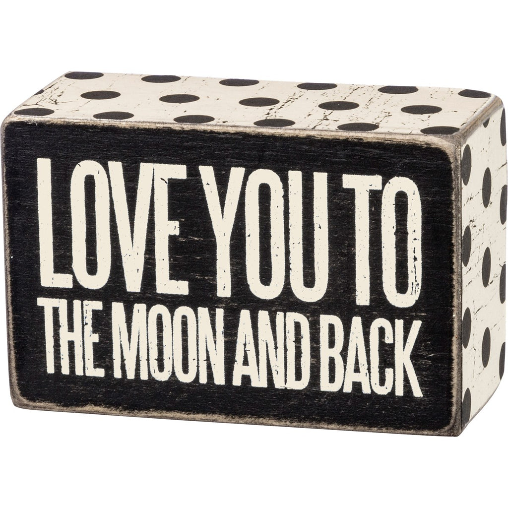 Love You to the Moon and Back Mini Block Sign