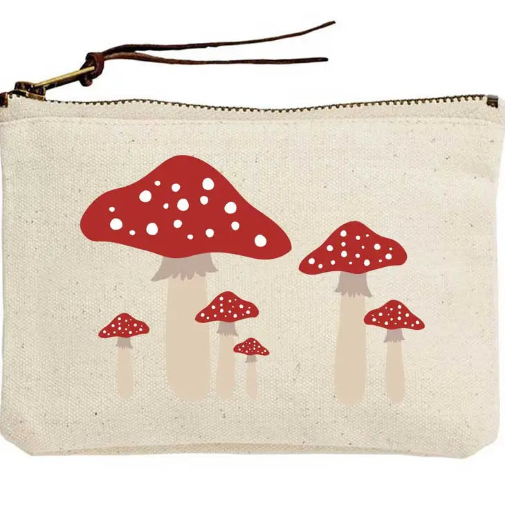 Red Mushroom canvas Pouch