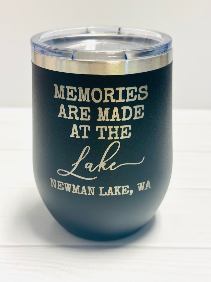 Custom Lake Wine Tumbler