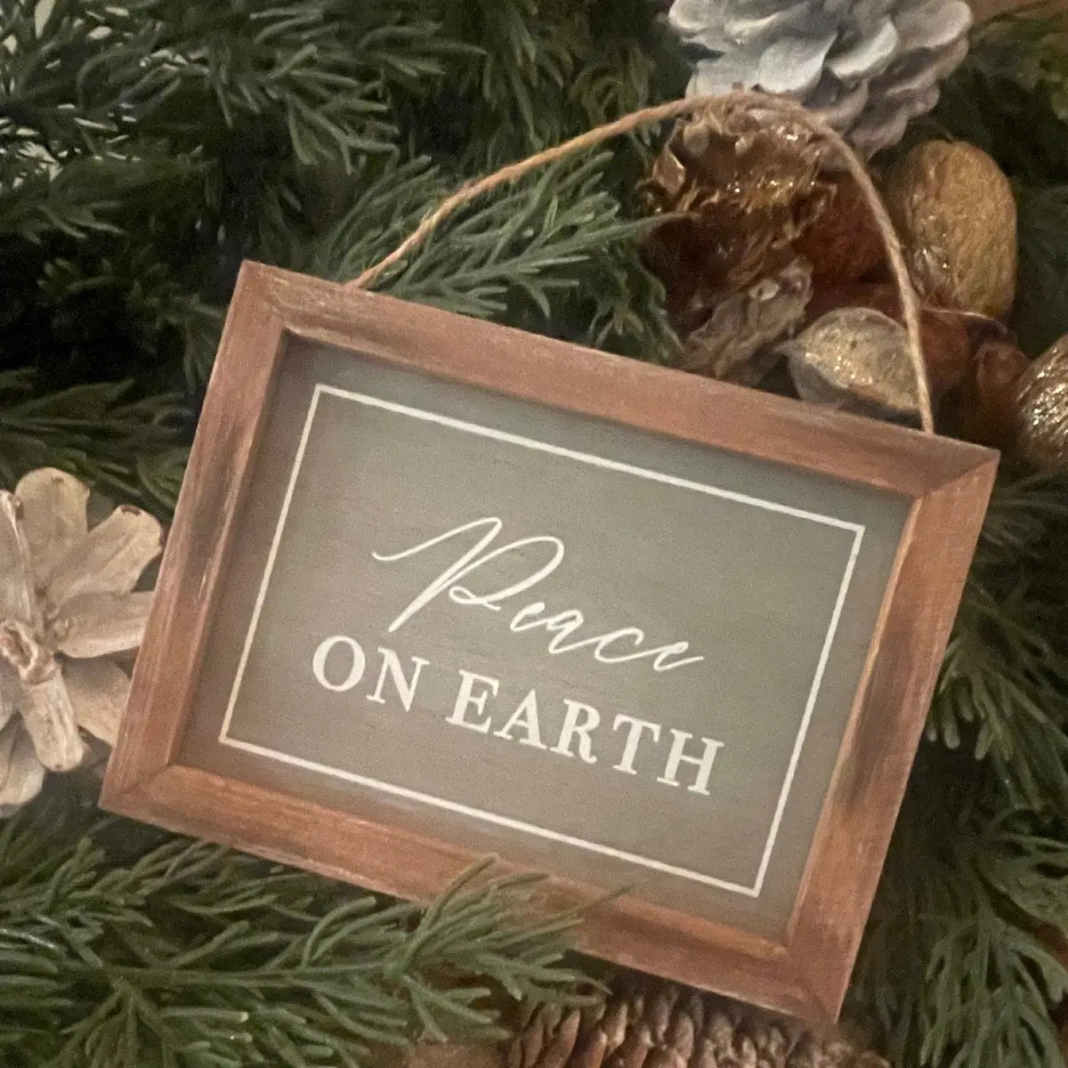 Mini Framed Holiday Sign Ornament