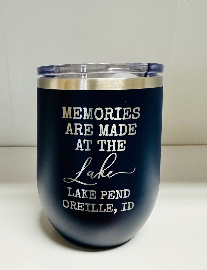 Custom Lake Wine Tumbler